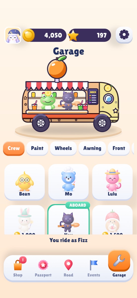 Choosing the crew in the Garage